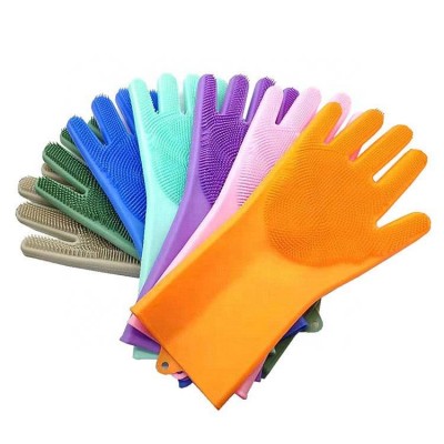 New Product Ideas 2020 Bpa Free Kitchen Cleaning Scrubber Reusable Silicone Dishwashing Gloves