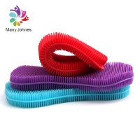 Kitchen Cleaning Brush Hanging Silicone Dish Washing Scrubber