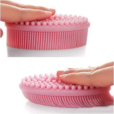 Comfortable Scalp Massage Brush Soft Food Grade Silicone Massage Baby Bath Shower Brush, Body Wash  Brush